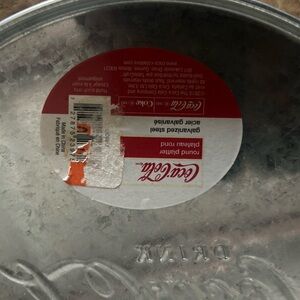 Coca Cola Red and Silver Round Platter